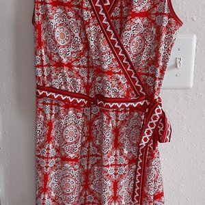 Adorable Max Studio Red Print Sundress